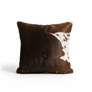 Modern Farmhouse Cowhide Pillow Case Real Cowhide Cushion <b>Cover</b> Designer Cowhide <b>Sofa</b> Cushion <b>Cover</b> Hair On <b>Leather</b> Cushion - Product Image 1