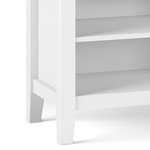 <b>White</b> Artisan <b>Bedside</b> Table Elegant Nightstand - Product Image 3