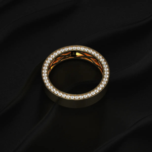 Anillo de Boda con Diamante Cultivado en Laboratorio de Corte Brillante Redondo de 1.25 Ct para Hombre, Certificado IGI, Oro Amarillo, Blanco y Rosa, Sofisticado - Product Image 5