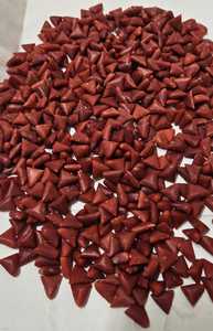 ปะการังแดงธรรมชาติจากอิตาลี รูปทรงสามเหลี่ยม ไม่ขัดเงา คุณภาพดีกว่า สำหรับทำเครื่องประดับ - Product Image 3