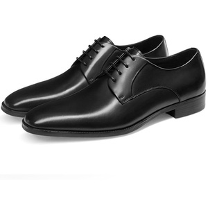 Nuevos Zapatos de Vestir Negros con Cordones de Piel Vacuna, Zapatos de Moda Casuales de Negocios con Suela Suave para Hombre, Zapatos de Cuero PU Transpirables para Fitness - Product Image 6