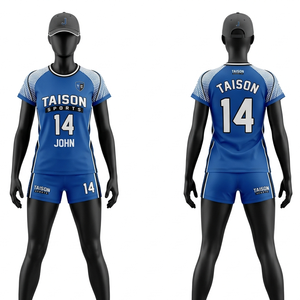 Premium 180 GSM Breathable Polyester Spandex <b>Volleyball</b> Uniform Maroon Gold Side Panel Design Custom Sublimation Logo <b>Set</b> - Product Image 5