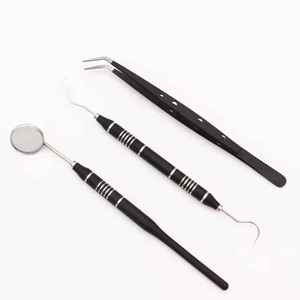 Kit Dental Médico Profesional 2026, Set de Examen Dental Duradero, Utilizado en Tratamiento Dental, Mango Antideslizante Negro, Manual Quirúrgico - Product Image 3