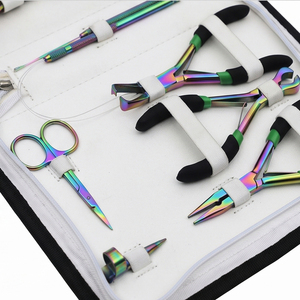 Kit de pinces pour extensions de cheveux avec outils métalliques fiables et accessoires fonctionnels pour une installation facile, un coiffage fluide et une utilisation quotidienne - Product Image 6