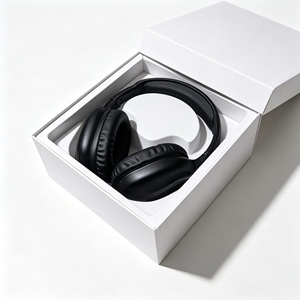 <b>Pink</b> Over-Ear Headphones in Rigid <b>Gift</b> Box with Satin Liner High-End Consumer Electronics Packaging - Product Image 2