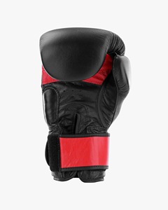 Gants d'entraînement de boxe en cuir PU rouge et noir avec fermeture Velcro pour adultes, utilisation en arts martiaux - Product Image 4