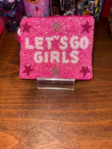 กระเป๋าทรงสี่เหลี่ยมสีชมพูทำมือพร้อมงานฝีมือสิ่งทอแบบมีลวดลาย Let's Go Girls - Product Image 1
