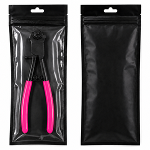Alicates para doblar joyas para hacer anillos, herramienta de acero con mango rosa, equipo para engastar joyas de 180 mm - Product Image 6