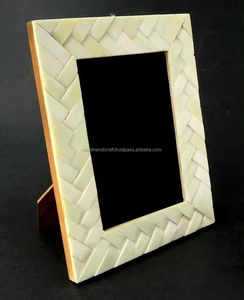 Cadre photo en métal de haute qualité avec conception unique d'incrustation d'os de bois nouveauté pour la décoration de la maison ou du bureau - Product Image 2