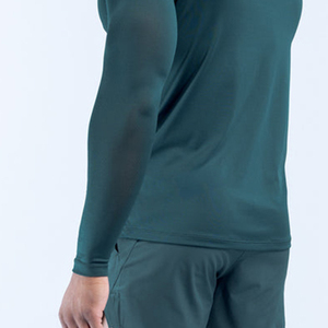 Camisetas de Gimnasio de Manga Larga para Hombre, Transpirables, de Poliéster, de Secado Rápido, Cuello Redondo, Camisetas de Entrenamiento Físico para Hombre al por Mayor - Product Image 3