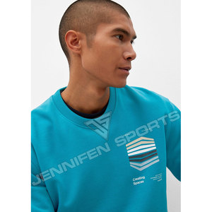 Sudadera Deportiva de Invierno Personalizada, Manga Larga, Cuello Redondo, Informal, 100% Algodón, Forro Polar, Transpirable, Resistente al Viento, para Hombre, con Estampado Digital - Product Image 4