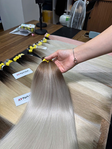 Extensions de cheveux naturels NASA, couleur blonde, lisses, super double drawn, 100% vierges - Product Image 5