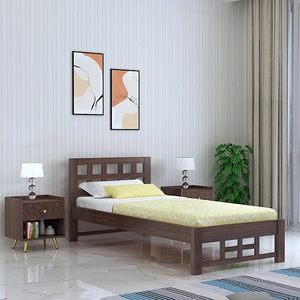 Advika Noir <b>Single</b> Sheesham <b>Wood</b> <b>Bed</b> - Product Image 4