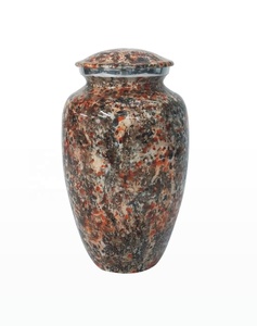 Urna Funeraria de Latón Floral Negra y Dorada Hecha a Mano, Diseño Estilo Americano, Duradera, para Cenizas Humanas Adultas, a Prueba de Fugas, Ecológica - Product Image 1