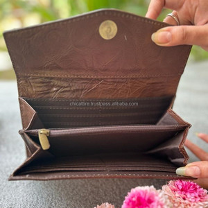 Billeteras RFID grandes de lujo de piel mecanizada a mano nuevas al por mayor para mujer, carteras largas de piel de vaca con ranuras para tarjetas de crédito, Cartera de mano para teléfono - Product Image 6