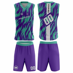 ชุดบาสเก็ตบอลแบบใหม่ ชุดทีมสั่งทำพิเศษ เสื้อเจอร์ซีย์ตาข่ายแห้งเร็ว กางเกงขาสั้น ผู้ผลิต OEM ODM โรงงานโดยตรง - Product Image 1