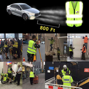 Gilets de sécurité haute visibilité avec poches, vente en gros, gilet réfléchissant pour travaux en extérieur, cyclisme, jogging, marche, sports - Product Image 5
