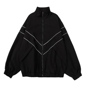 Custom Lightweight Windbreaker Zip Men's <b>Jacket</b> Nylon <b>Camo</b> Cut Sew Boxy Waterproof Stand Collar Manufacturer Outdoor Sports - Product Image 3
