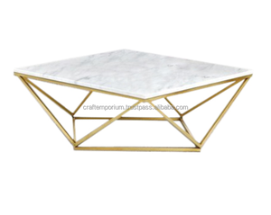 Tabourets d'intérieur intemporels fabriqués avec un moulage en métal coulé à la main et des dessus en marbre magnifiquement polis pour une élégance durable - Product Image 6