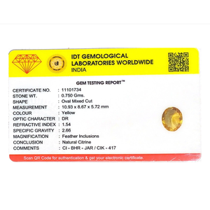 Certified Natural Golden Citrine 3.75 Carat Loose Gemstone for Fine Jewelry - Product Image 4