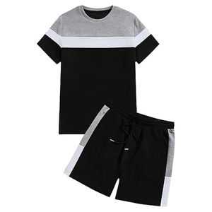 Nuevo Conjunto de Camiseta y Pantalones Cortos para Hombre de Alta Calidad en Color, Algodón Orgánico, Talla Grande, Conjunto Deportivo de 2 Piezas - Product Image 5