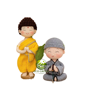 Adorable Muñeco Monje de Ganchillo Hecho a Mano, Figura Budista para Decoración de Jardín Zen, Regalo de Mindfulness y Souvenir al por Mayor - Product Image 4