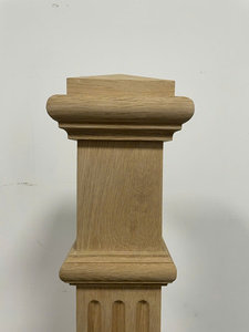 Pièces d'escalier en chêne blanc écologiques et durables, disponibles en OEM/ODM, personnalisables, avec capuchons réglables, finition prête à l'emploi. - Product Image 4