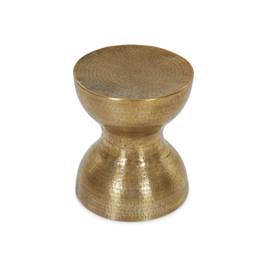 Antique Gold Hammered Metal Cylinder <b>Stool</b> Contemporary Home Furniture Handmade Living Room Decor <b>Stool</b> & Ottomans - Product Image 4