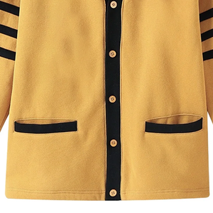 Custom Unisex Winter College <b>Cardigan</b> High Quality Varsity <b>Thick</b> Wool/Cashmere Fleece Covered Button Front Casual Layering - Product Image 6