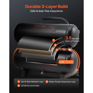 Compressore d'Aria Senza Olio Ultra Silenzioso 1HP 2.2 CFM@90PSI con Serbatoio in Acciaio da 4.6 Galloni, Pressione Massima 120PSI, 80dB - Product Image 5