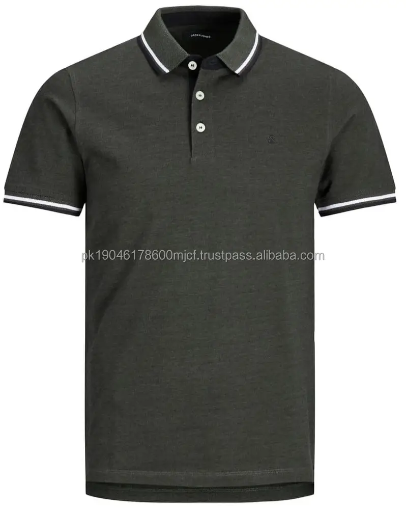 2024 nouveau Design coton logo personnalisé poids lourd couleur unie haute qualité fil teint uniforme Golf Polo pour hommes