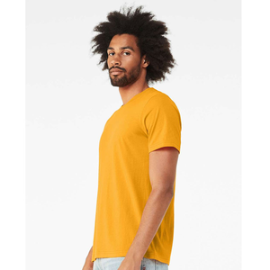 Camiseta de algodón de manga corta para hombre, corte regular, cuello redondo, informal, de color liso, diseño liso de punto jersey - Product Image 2