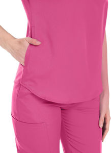 Ensemble d'uniformes médicaux tricotés personnalisés de couleur unie, unisexe, pour infirmières, tenues d'hôpital confortables, sur mesure - Product Image 5