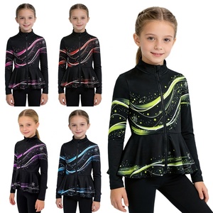 Tops de Patinaje Artístico para Niñas de 6 a 16 Años, Chaqueta Elegante, Sudadera, Ropa Exterior para Gimnasia, Baile, Jazz, Danza Lírica - Product Image 1