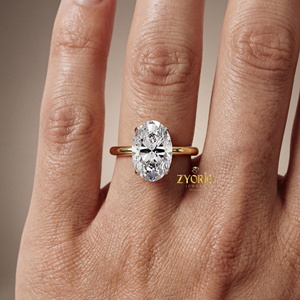 Anillo de Compromiso de Lujo con Diamante Ovalado de 1.20 Quilates, Corte EF VS1, en Plata de 18K con Diamantes Redondos Decorativos para Boda y Fiesta - Product Image 4