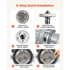 2 Pezzi Macinino Elettrico per Cereali con Dischi di Macinazione in Marmo per Lavorazione a Secco e Umido, Piastre di Ricambio Compatibili per Macinazione a Secco e Umido - Product Image 5