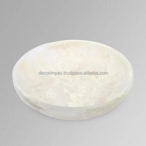 ชามเรซินสีขาวประดับไข่มุกชามเรซินสีมรกตสวยงามชนิดตกแต่งแบบหมุนตะกร้าผลไม้สำหรับตกแต่งฤดูใบไม้ร่วง - Product Image 1