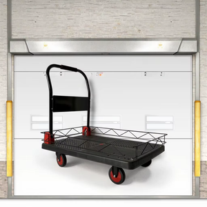 MAHESH FABRICATORS Four-Wheel <b>Platform</b> Hand <b>Trolley</b> Carts with 4'' Evawheels for Outdoor Industrial Use - Product Image 2