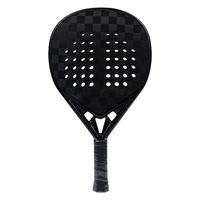 AIR BUZZ Raquette de padel de haute qualité en fibre de carbone 12K, noyau en mousse Elite, finition papier de verre, tête en forme de diamant, face de 45 cm, 350-370 g