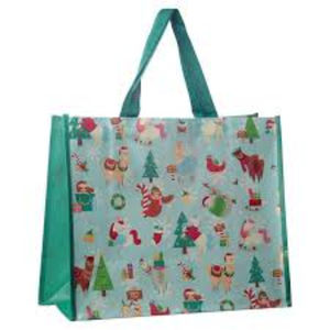 Bolsa de asas de Navidad personalizada de alta calidad Artículo de seda personalizado Patrón de estilo Carta Promoción Aus para exportación - Product Image 4