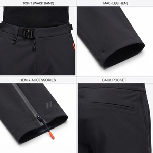 Pantalon Techwear Homme en Nylon Enduit Lourd Coupe Slim Fuselée Imperméable Silhouette Variable Personnalisable OEM - Product Image 4