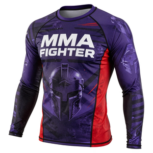 Camiseta de Compresión Transpirable de Alta Calidad, Spandex/Poliéster, MMA BJJ, Secado Rápido, Mangas Largas, para Natación y Surf - Product Image 4