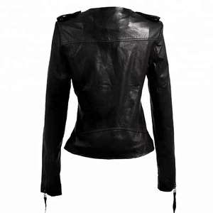 Chaqueta de Motociclista de Cuero Vegano para Mujer, Moda de Invierno 2026, OEM - Product Image 3