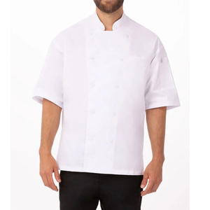 High Quality New Chef Jacket Summer Chef Uniform Shirt Cook <b>Costumes</b> Restaurant Food Service Hotel Chef Shirt - Product Image 4