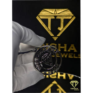 Pendentif Hip Hop en Argent Sterling 925 avec Diamants Moissanite VVS de Luxe, Médaillon, Fabrication Artisanale Détailnée, Style Iced Out, par Trisha Jewels - Product Image 6