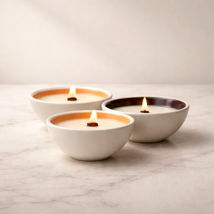 Bougie en céramique élégante avec couvercle, mèche unique, longue durée de combustion, finition lisse et brillante, durable, décorative, rangement, décoration intérieure, cadeau - Product Image 3