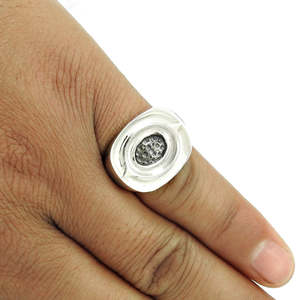 Vintage Look <b>Statement</b> Daily Wear <b>Ring</b> Made From Solid 925 Sterling <b>Silver</b> Handcrafted Bohemian Jewelry With Geometric Pattern - Product Image 4