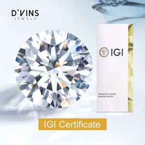 D'VINS JEWELS Diamant de laboratoire en vrac, taille brillant, couleur D, pureté VVS VS, certifié IGI, 0,5 ct à 2 ct, qualité excellente, bijoux - Product Image 1