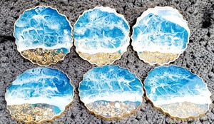 Wholesale Supply Handcrafted Resin <b>Drink</b> <b>Coasters</b> Decorative Table <b>Coasters</b> for Home or Office Available at Export Price - Product Image 5