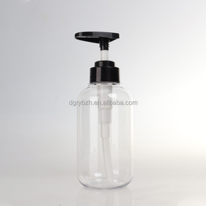 Flacon pompe transparent en plastique simple PET personnalisé de 300ml pour désinfectant pour les mains shampooing gel douche pour bébé nettoyants pour fruits et légumes - Product Image 4